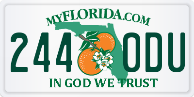 FL license plate 2440DU