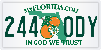 FL license plate 2440DY