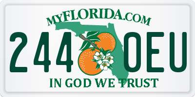 FL license plate 2440EU