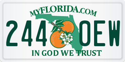 FL license plate 2440EW