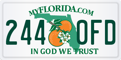 FL license plate 2440FD