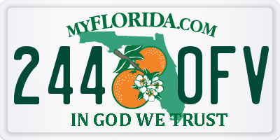 FL license plate 2440FV