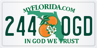 FL license plate 2440GD