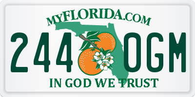 FL license plate 2440GM