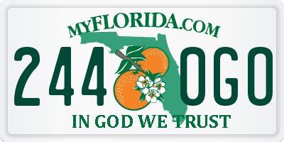 FL license plate 2440GO