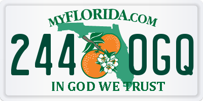 FL license plate 2440GQ