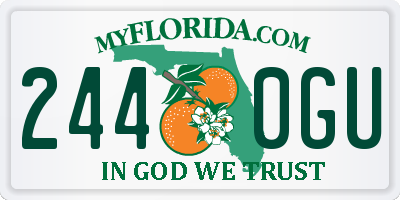 FL license plate 2440GU