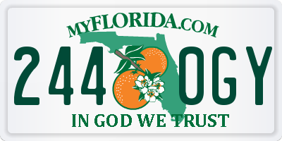 FL license plate 2440GY
