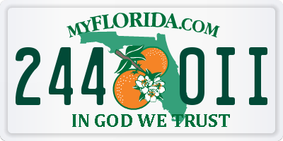 FL license plate 2440II