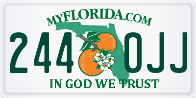 FL license plate 2440JJ