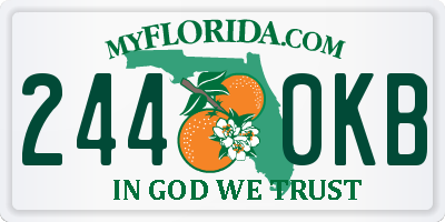 FL license plate 2440KB