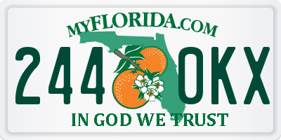 FL license plate 2440KX