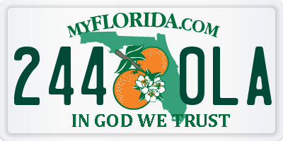FL license plate 2440LA
