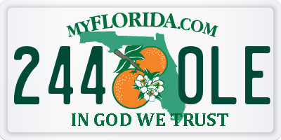FL license plate 2440LE