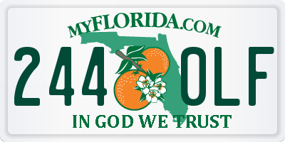 FL license plate 2440LF