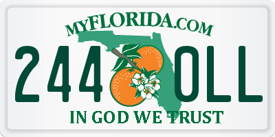 FL license plate 2440LL