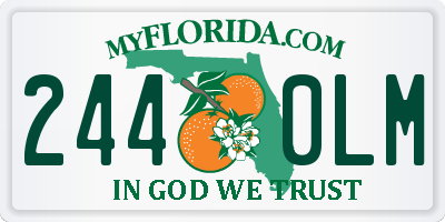 FL license plate 2440LM