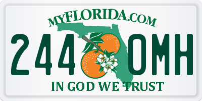 FL license plate 2440MH