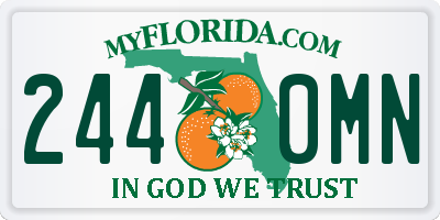 FL license plate 2440MN