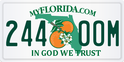 FL license plate 2440OM