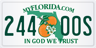 FL license plate 2440OS
