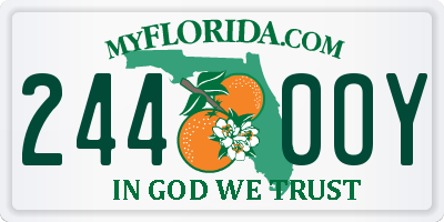 FL license plate 2440OY