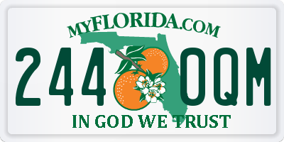 FL license plate 2440QM