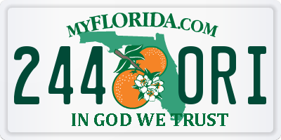FL license plate 2440RI