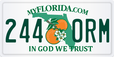 FL license plate 2440RM