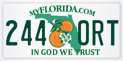 FL license plate 2440RT