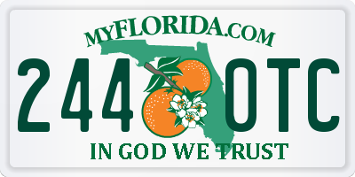 FL license plate 2440TC