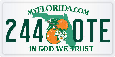 FL license plate 2440TE