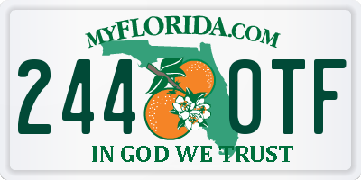 FL license plate 2440TF