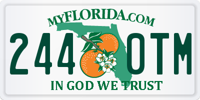 FL license plate 2440TM