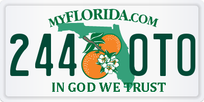 FL license plate 2440TO