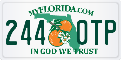 FL license plate 2440TP