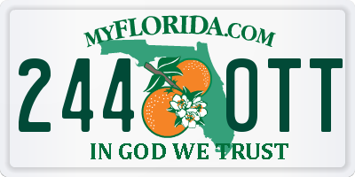 FL license plate 2440TT
