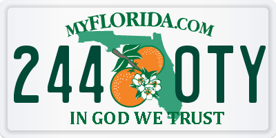 FL license plate 2440TY