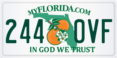 FL license plate 2440VF