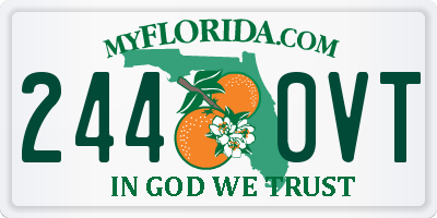 FL license plate 2440VT