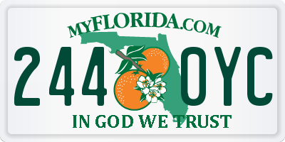 FL license plate 2440YC