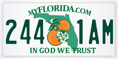 FL license plate 2441AM