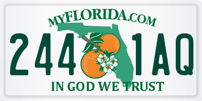 FL license plate 2441AQ