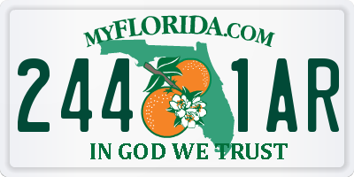 FL license plate 2441AR