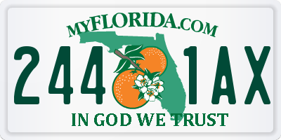 FL license plate 2441AX