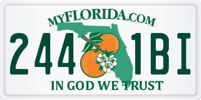 FL license plate 2441BI