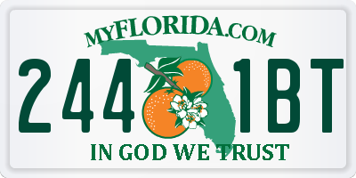 FL license plate 2441BT