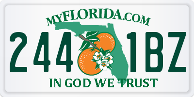 FL license plate 2441BZ