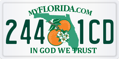 FL license plate 2441CD