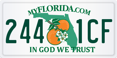 FL license plate 2441CF
